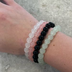 Handmade Assorted Colors Beaded Bracelet Stack - 4 Bracelets